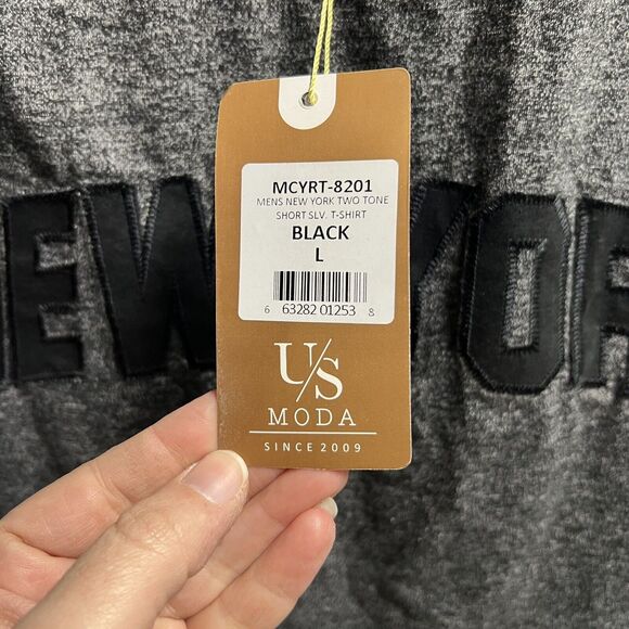 US Moda Mens T Shirt Size Large New York Graphic Short Sleeve Crew Neck New - Picture 6 of 9